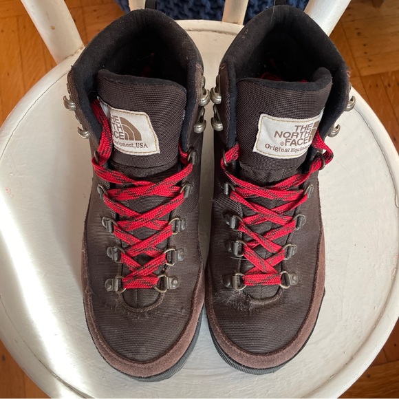 The North Face Other - The North Face Men’s Brown Hiking Boots Red Laces SZ 8